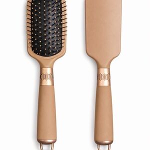 Tan Paddle Hair Brush Set